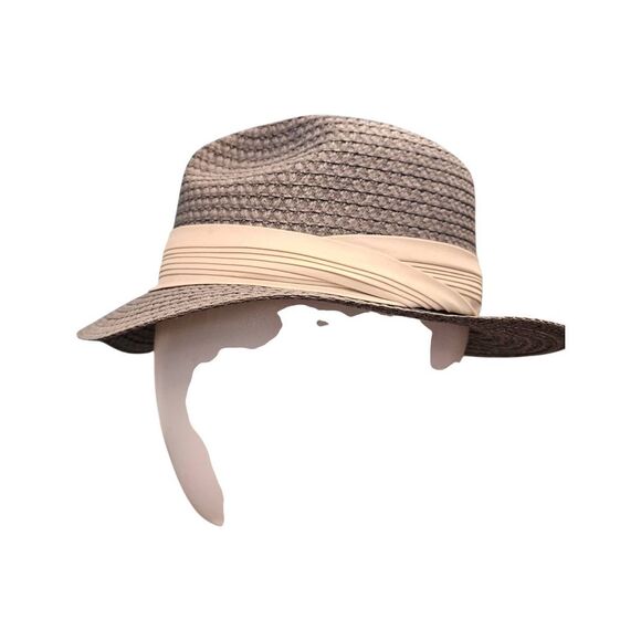 Pedigree Gray Woven Straw Hat Mens Size Medium - Picture 3 of 8